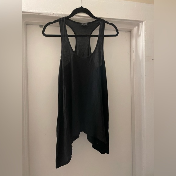 Express Black Racer Back Flowy‎ Tank Top size Small - Picture 2 of 6